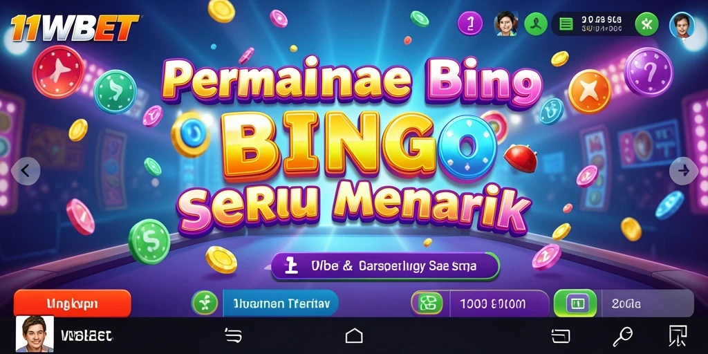 Tampilan gameplay utama 11WBET menunjukkan keseruan permainan Bingo.