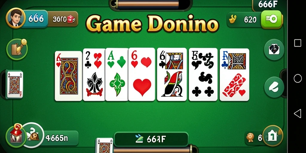 Tampilan gameplay menarik dari permainan domino 666F.