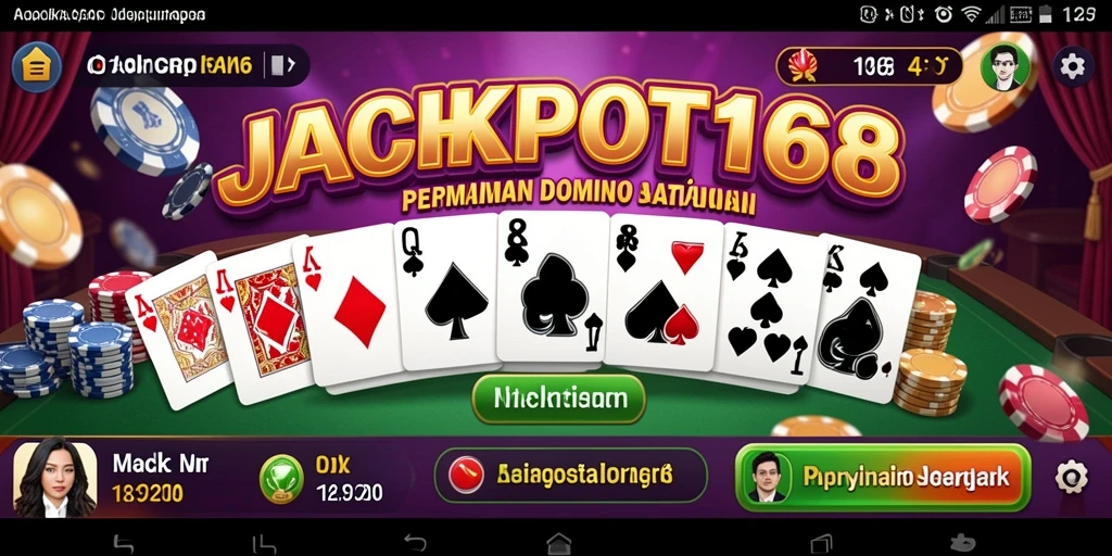 Tampilan permainan domino yang seru dan mendebarkan dalam JACKPOT168.