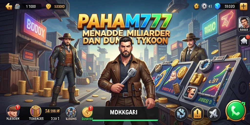 Screenshot utama PAHAM777 menampilkan gameplay yang menarik dan dinamis dalam dunia Tycoon.