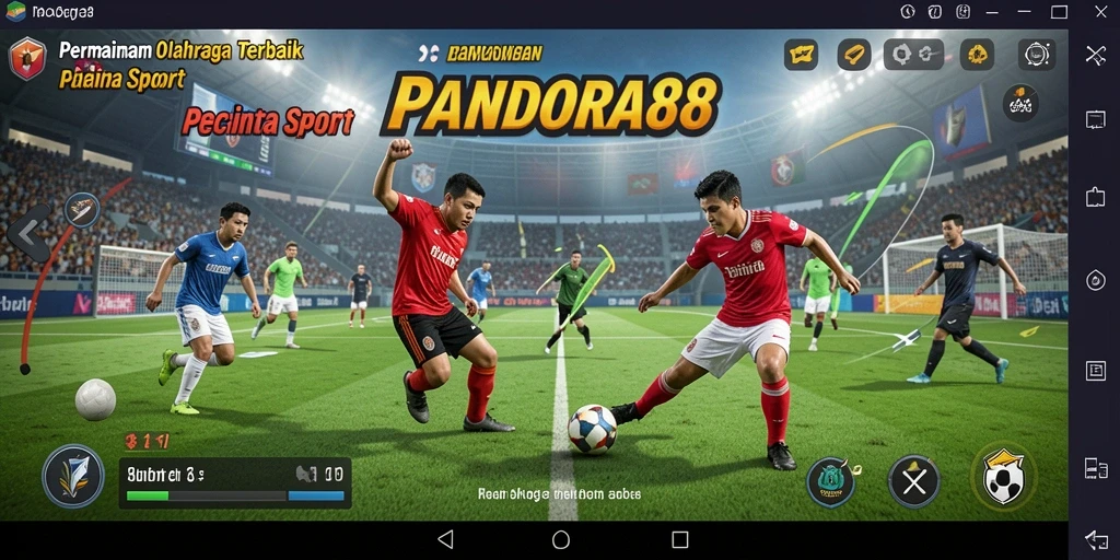 Screenshot gameplay PANDORA88 dengan aksi seru olahraga.