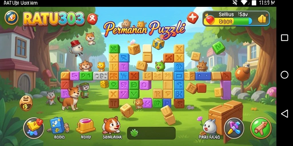 Tampilan gameplay seru di RATU303 dengan tantangan puzzle yang menarik.