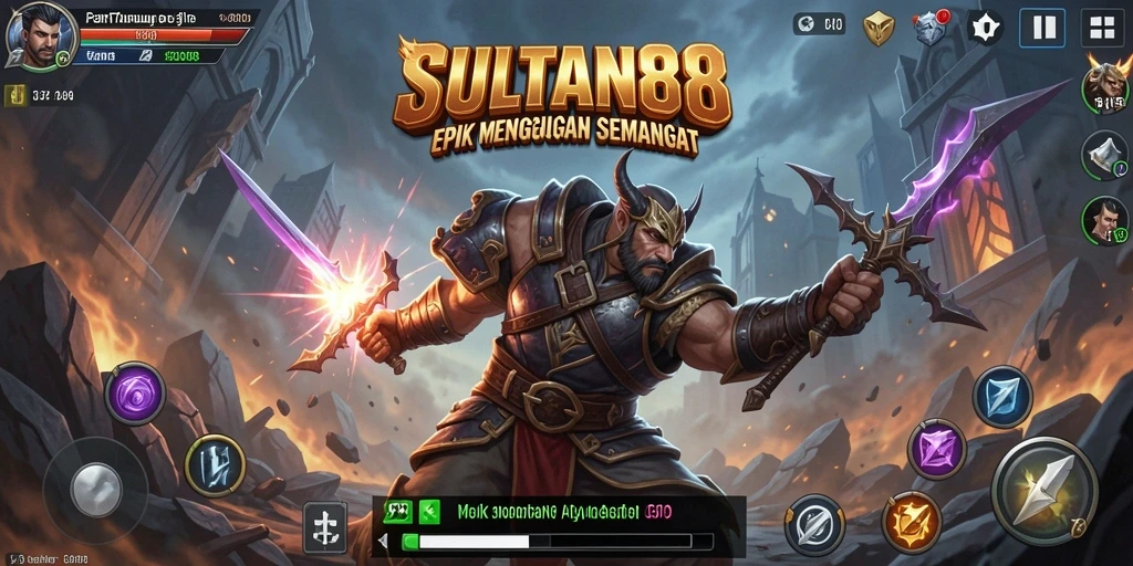 Tangkapan layar gameplay dari SULTAN88 yang menunjukkan aksi pertarungan yang intens.