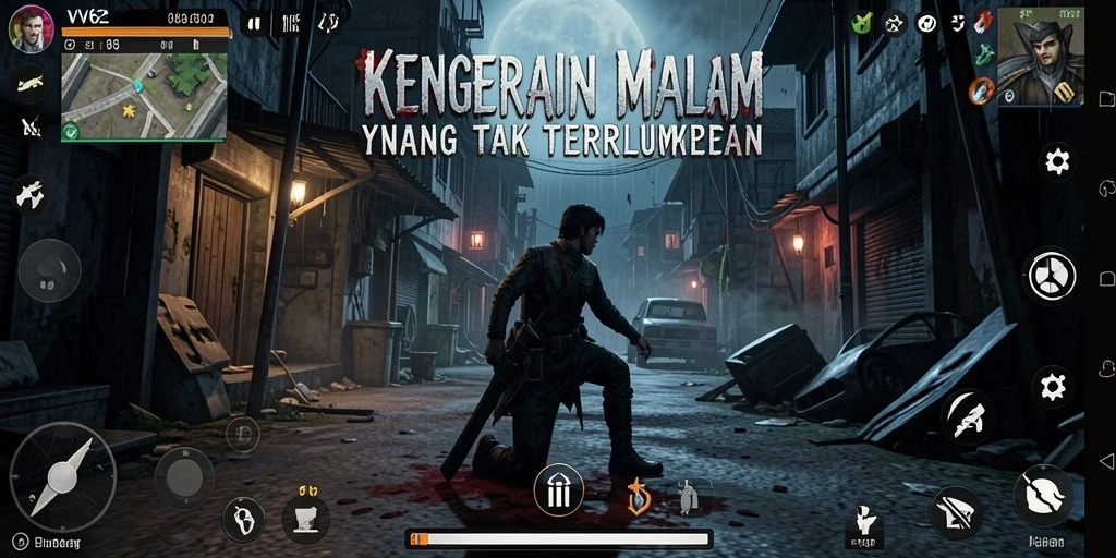 Tangkapan layar dari gameplay menakutkan VV62 dengan suasana angker.